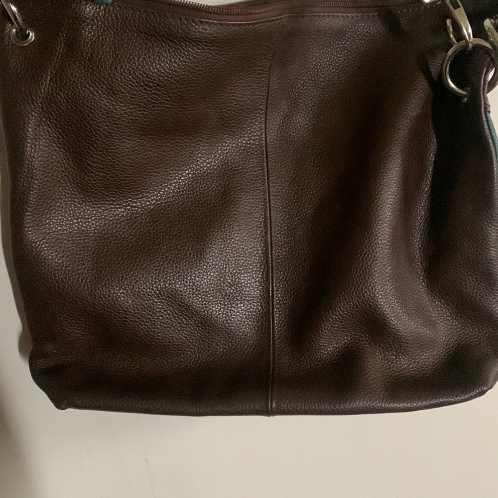Leather patchwork purse - Picture 5 of 11